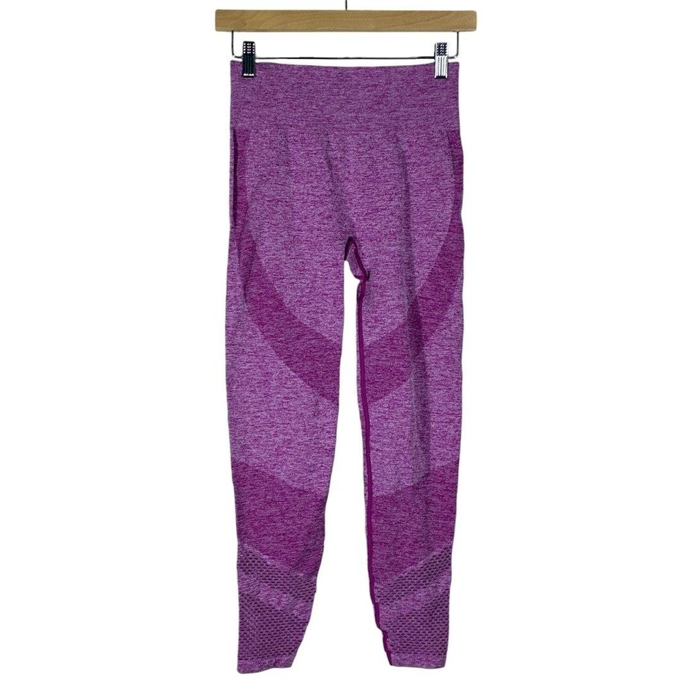 Pink Victoria's Secret Seamless Space Dye Leggings Purple Sporty Mesh Size S